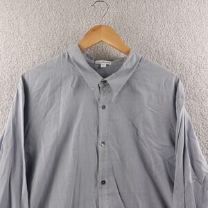 James Perse Standard Men's Grey Long Sleeve Button Up Shirt Size 4